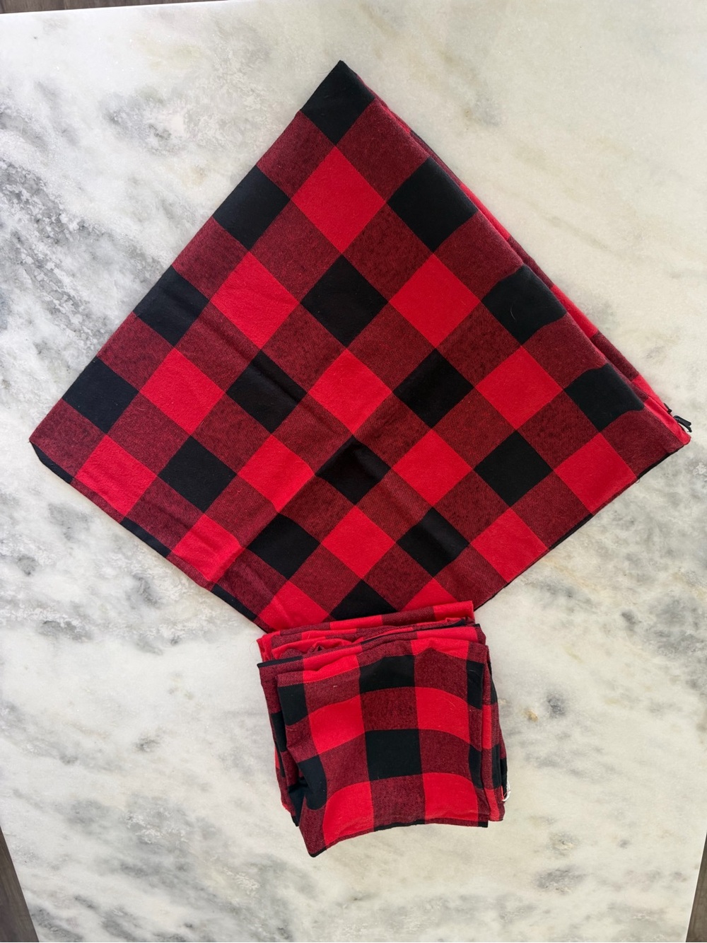 Buffalo Plaid Pillow Covers 18x18 Set of 6 Red & Black
